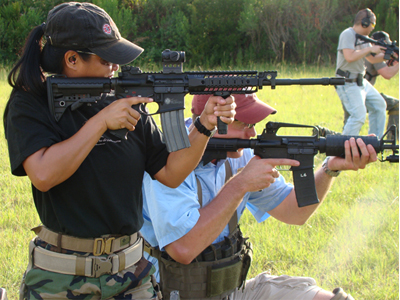 students in advanced carbine readiness class